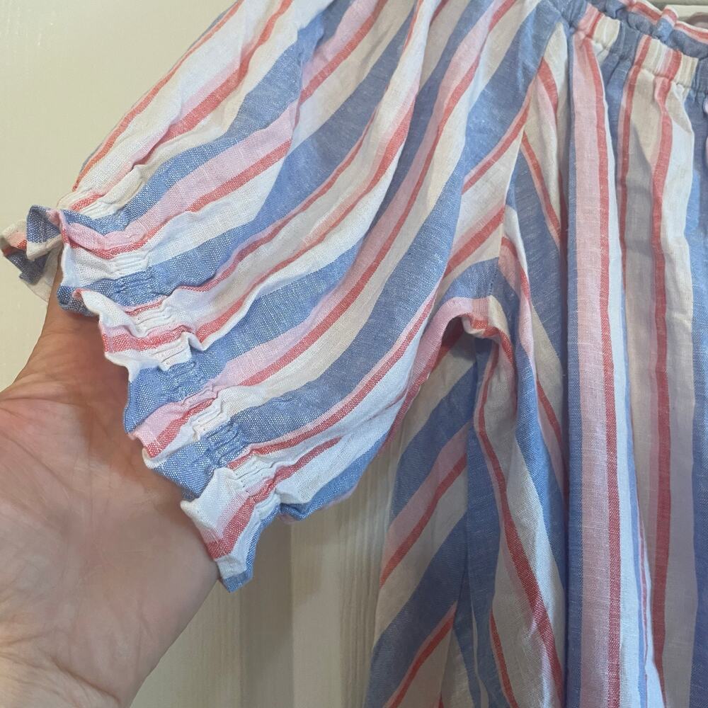 Crown & Ivy striped off-shoulder top size large - Picture 6 of 10